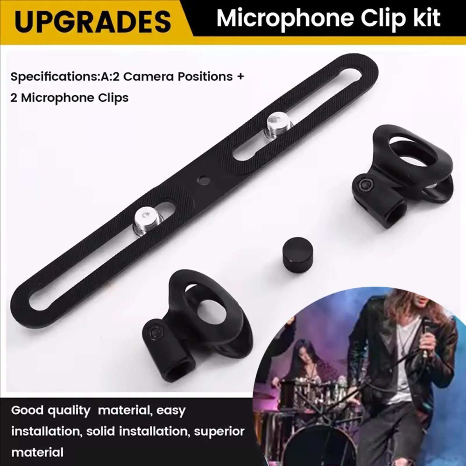 Stereo Array Microphone Holder Bar Plastic Stand Bracket Wide Compatibility Stage Recording Stand for Choir Performance