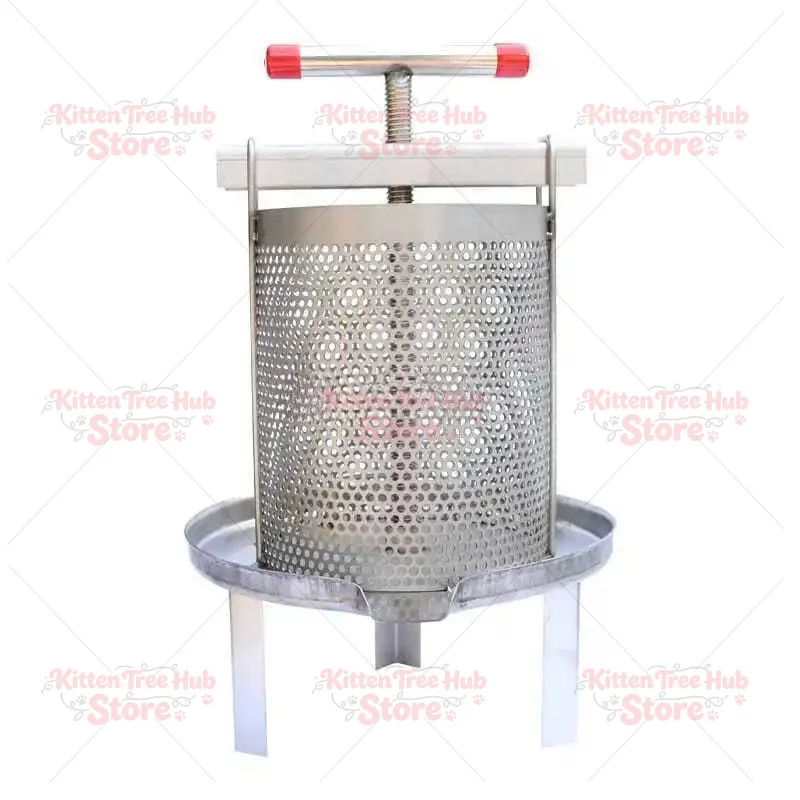 Stainless Steel Manual Honey Extractor Press, Small Household Beekeeping Equipment for Honeycomb Fruit Juice