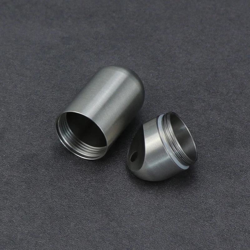 1 قطعة صندوق كبسولة معدني محمول مقاوم للماء حامل دواء صغير حافظة حبوب منع الحمل من الفولاذ المقاوم للصدأ حامل حبوب صغير EDC أداة زجاجة عازلة #3