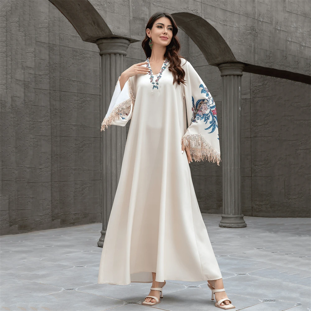 

Muslin Long Dress, Middle Eastern Women's Dress, Dubai Lusu Robe