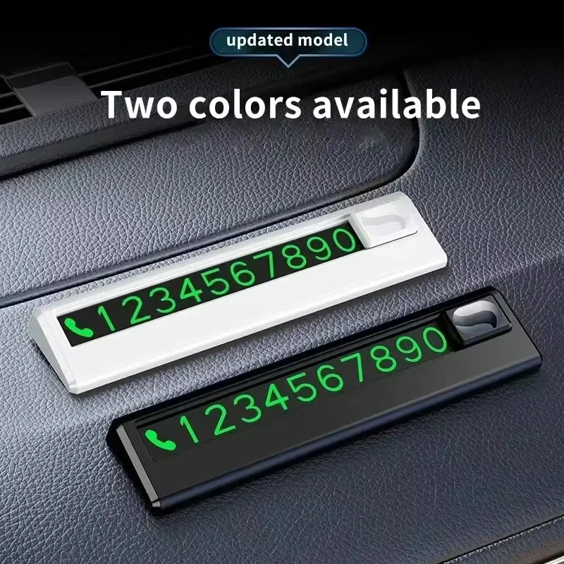 1pc Beautiful and Simple Temporary Parking Number Plate,with 5 Sets of Numbers, Economical and Practical 1pc Beautiful and Simp