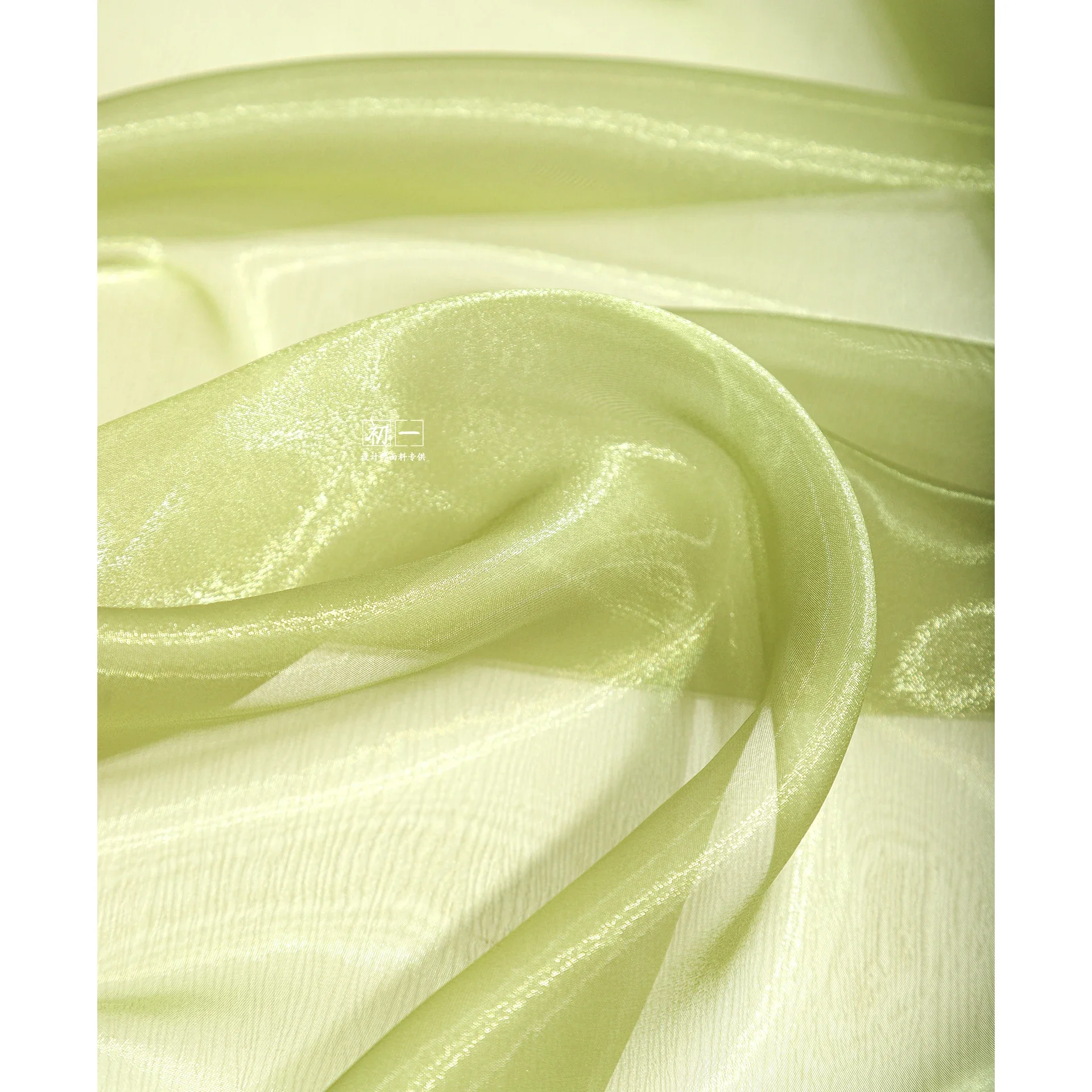 

Liquid Gloss Organza Fabric Smooth Silky Flowing Mesh High End Luxury Wedding Gown Evening Dress Designer Couture Sew Material
