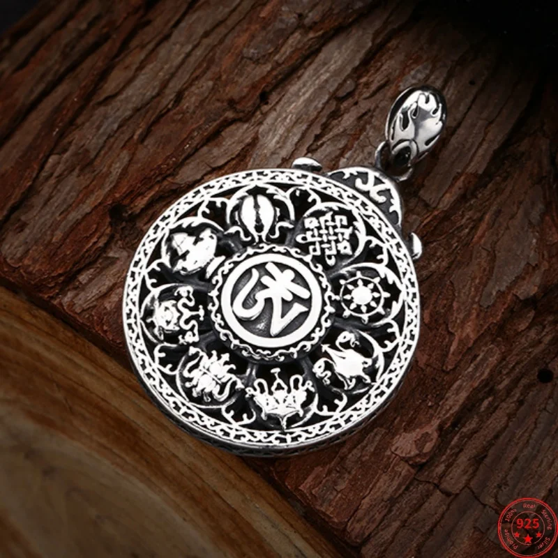 

S925 Sterling Silver Charms Pendants for Men Women Fashion Lucky Treasures Water Bottles Compass Jewelry Free Shipping