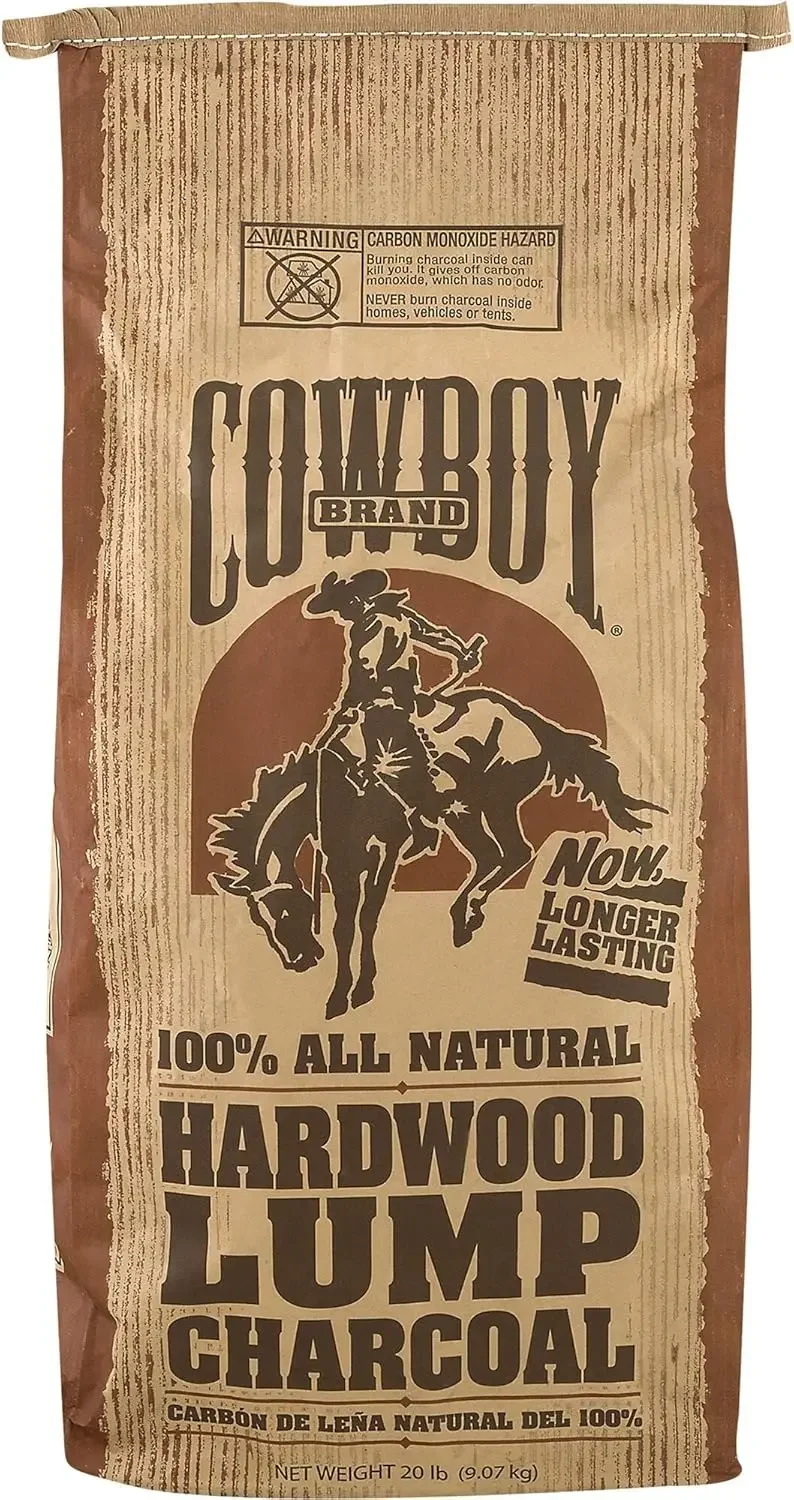 

Cowboy Easy Light Natural Hardwood Lump BBQ Charcoal Briquettes for Grilling and Smoking, 20 Pound Bag