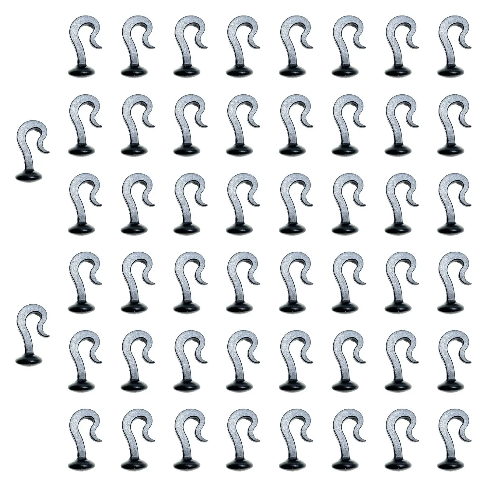 Weather Resistant Gazebo Curtain Hooks Set of 50 Rustproof Sliding Clips for Outdoor Canopy Sidewalls Mesh Screens Patio Poles
