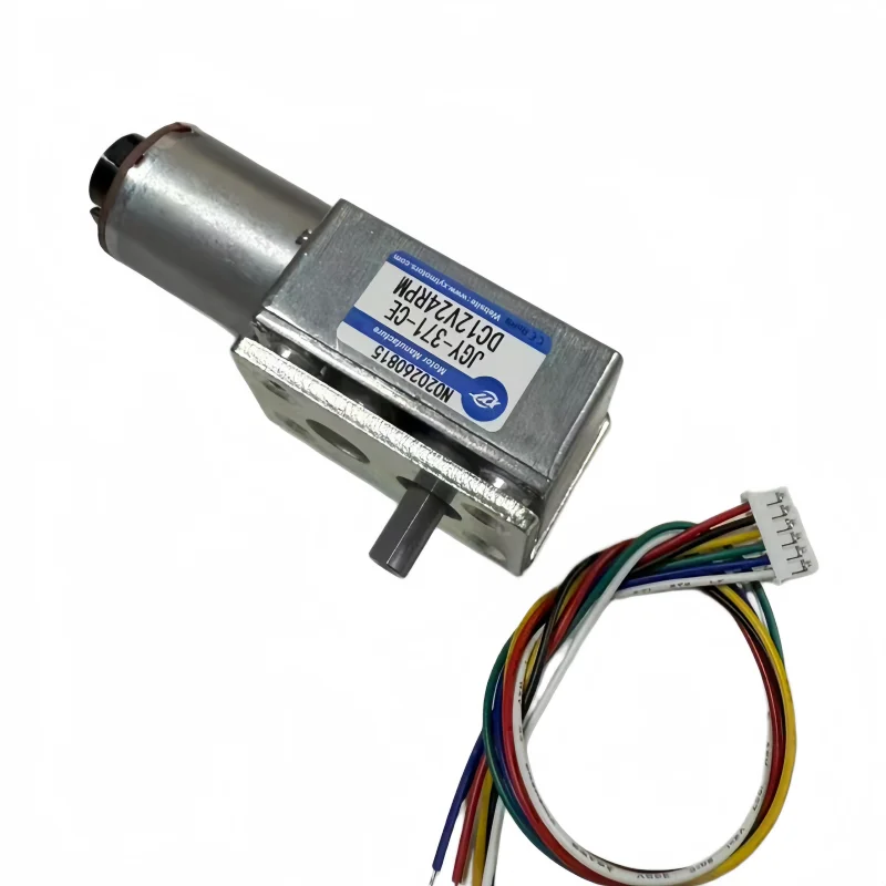 JGY371 combined with bracket, turbine gear, DC speed reduction motor with low noise, 6V, 12V, 24V