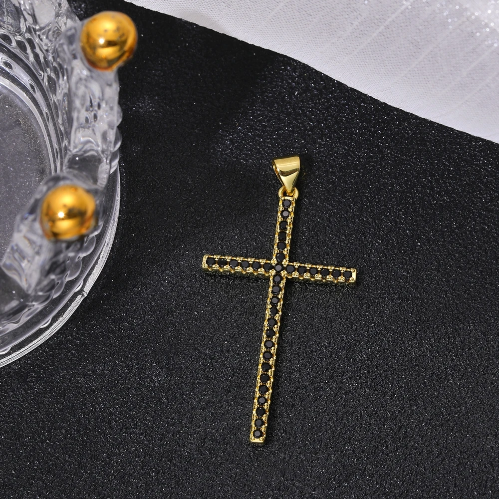 Juya 18 Karat echt vergoldeter religiöser Rosenkranz, christlich-katholisches Kreuz, Anhänger, Schmuckherstellung, Zubehör, Kunsthandwerk, böser Blick, Charms – Detail 24