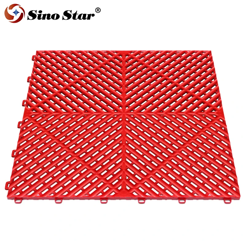 S1.8QH Multicolor Eco Friendly &anti UV Antioxidant Impact Resistant Interlocking Garage Floor Tiles 400*400*18mm