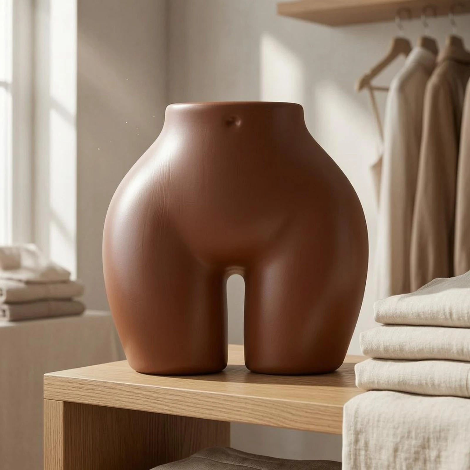 Buttocks Display Form Polished Finish Female Hips Mannequin exposedTop Mannequin Torso No Base Stackable Dress Form Easy To
