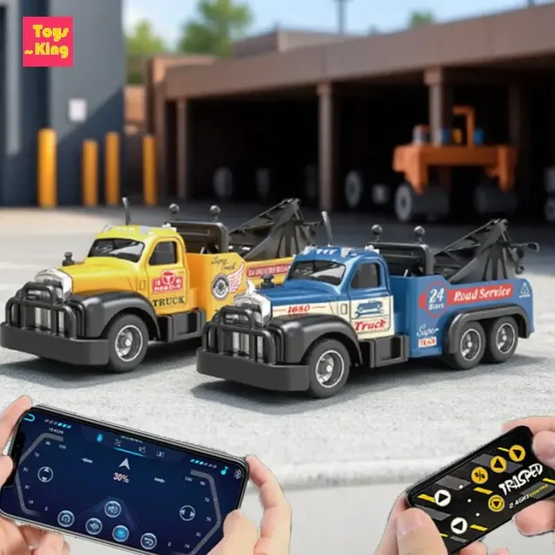 

Remote Control High Speed Trailer Car Phone Mobile City Road Rescue Transport Road Maintenance Vehicle Kids Toys Boys Gifts