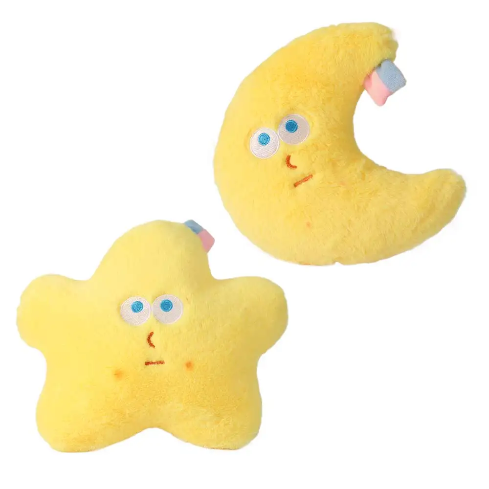 Pillow PP Cotton Star Moon Fluffy Soft Moon Star Shaped Plushie Ins Comfortable Star Moon Stuffed Birthday Parties