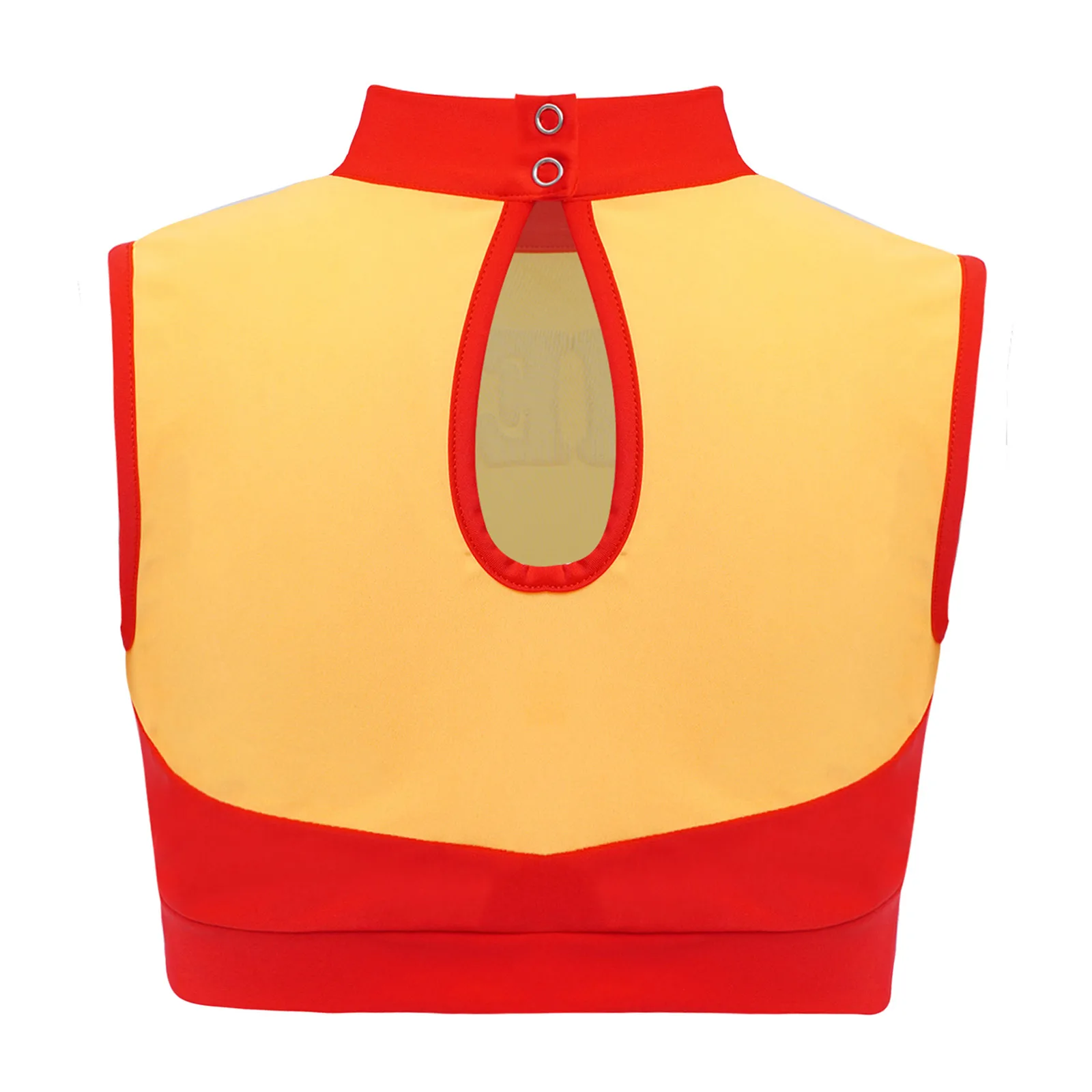 Children's Sleeveless Vests Letters Printed Cheerleading Crop TopKids Girls Tops Jazz Cheer Dance Cheerleader Costume Dancewear