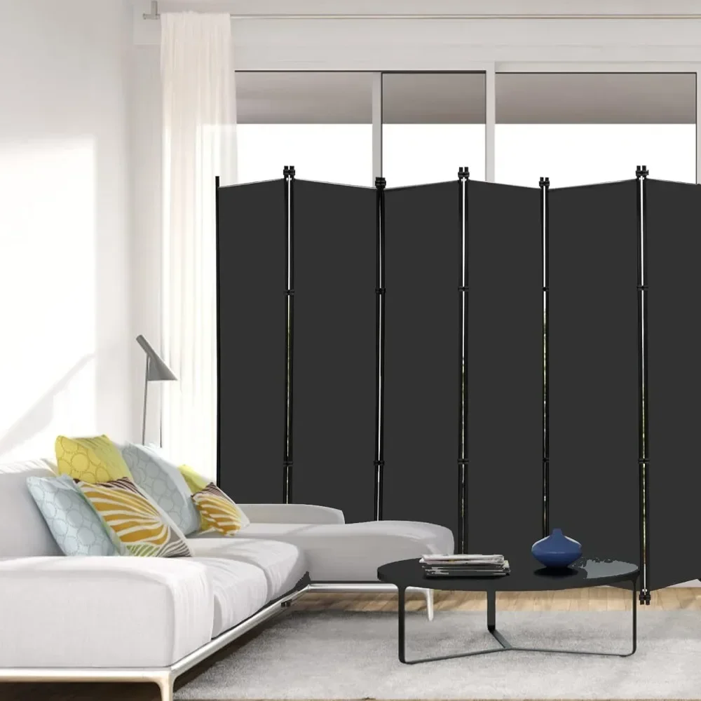 Room Divider Folding Screen Separator 6 Panel Foldable Privacy Screen Partition Room Divider Portable Office Wall Partition Home