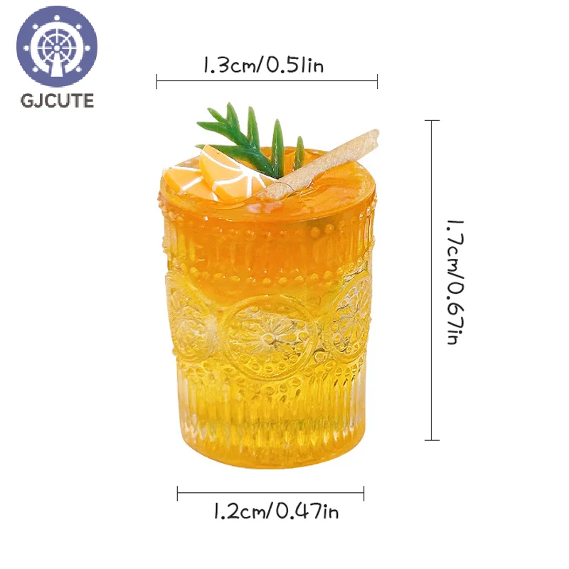 Miniature Races House Standard, Orange, Cannelle, Thé, Nourriture, Tasse, Boisson, Ornement, Modèle, Cuisine, Jouet, Décoration, Cadeaux, 1Pc, 1:12