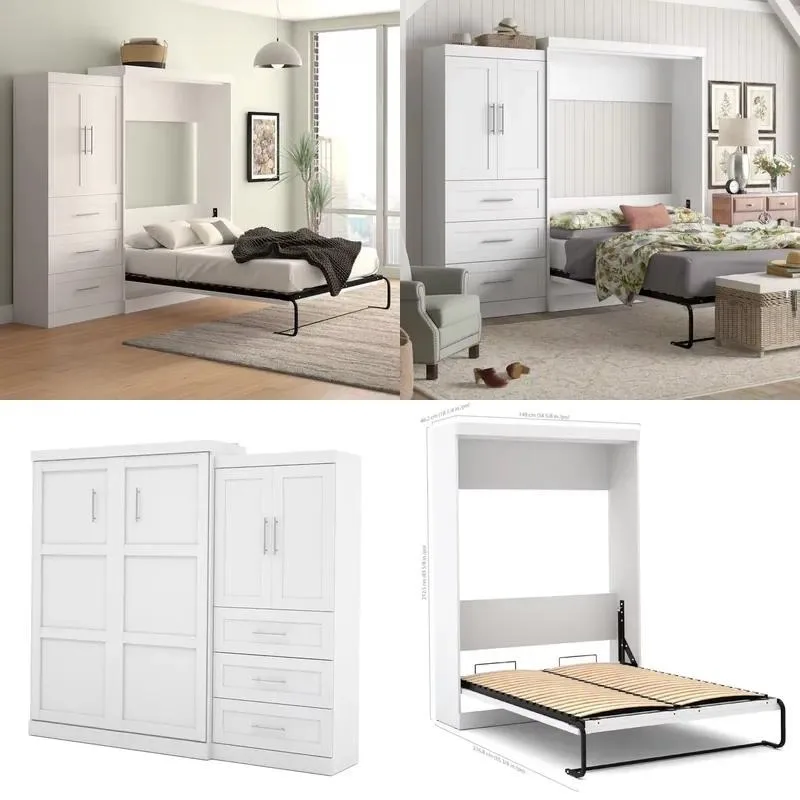 OEM Hidden Wall Deformable Queen/King Murphy Bed New Arrival Wooden Bedroom Set Wooden Panel Style Home Furniture