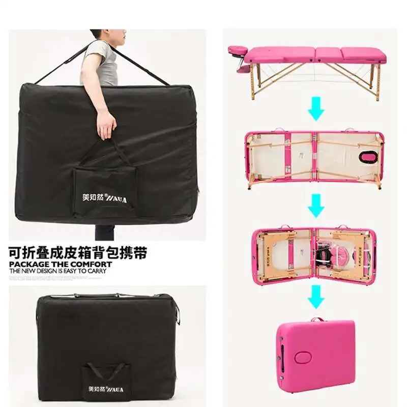 Portable Tattoo Spa Massage Bed Folding Beauty Lash Ear Cleaning Massage Table Examination Cama Dobravel Beauty Furniture WKMTB