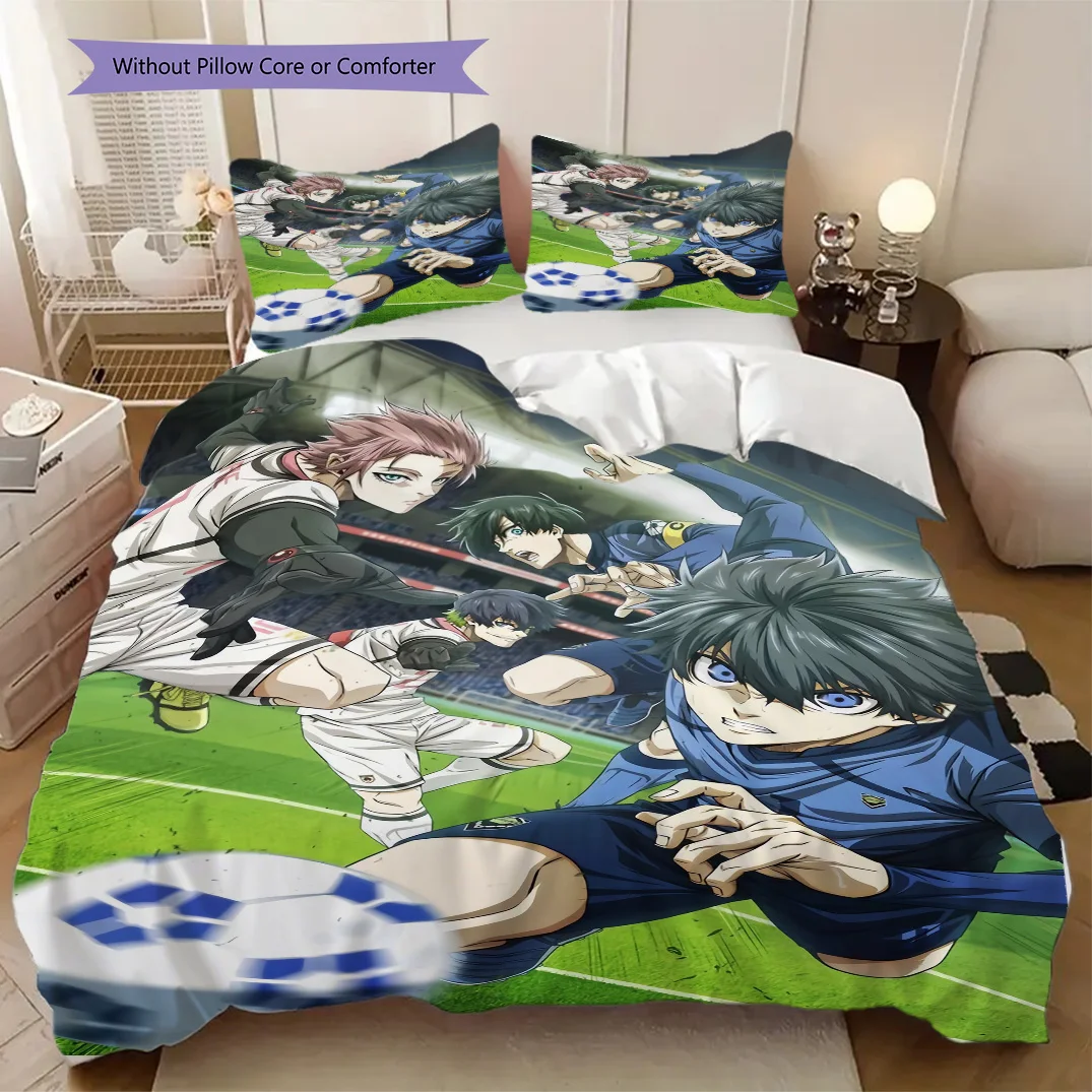 Anime Bluelock Soft Comfortable Duvet Cover, Children's Bedding Set Gift, Extra Large Size, Various Sizes Available LXR181