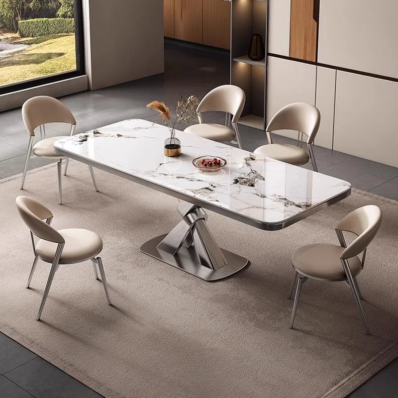 

Individual Nordic Dining Table European Italian Luxury Modern Dining Table Rectangular Design Mesas De Comedor Home Furniture