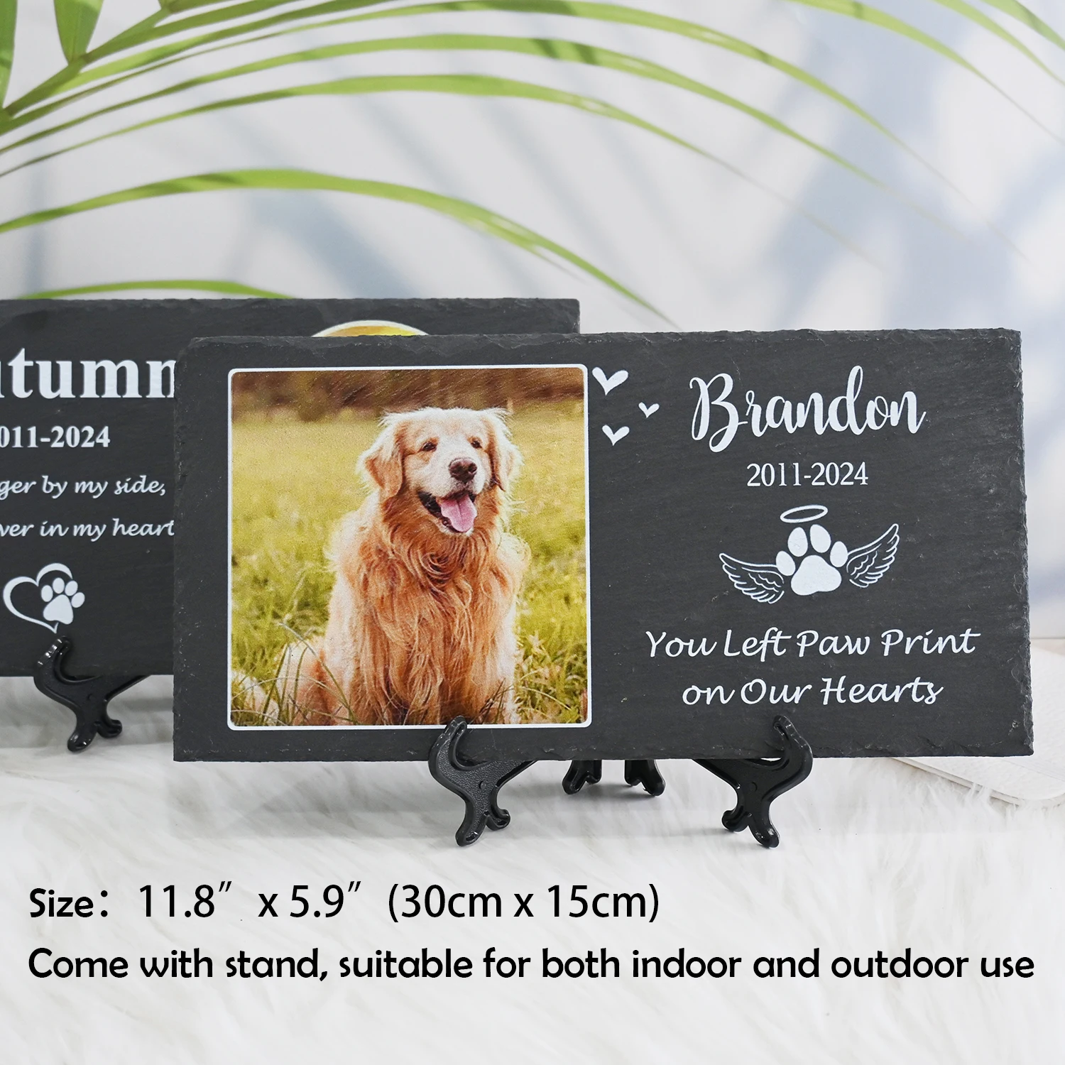 Personalized Pet Memorial Stone, Large Memorial Garden Stone Printed with Photo, Pet Loss Gifts, Dog Cat Memorial Gift