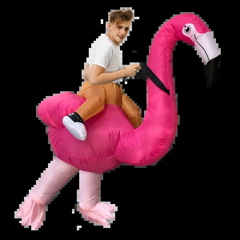 2026 Halloween Christmas Carnival Party Clothes Adult Role Playing Cartoon Inflatable Flamingo Costume Performance Props H X2CC7 view 4