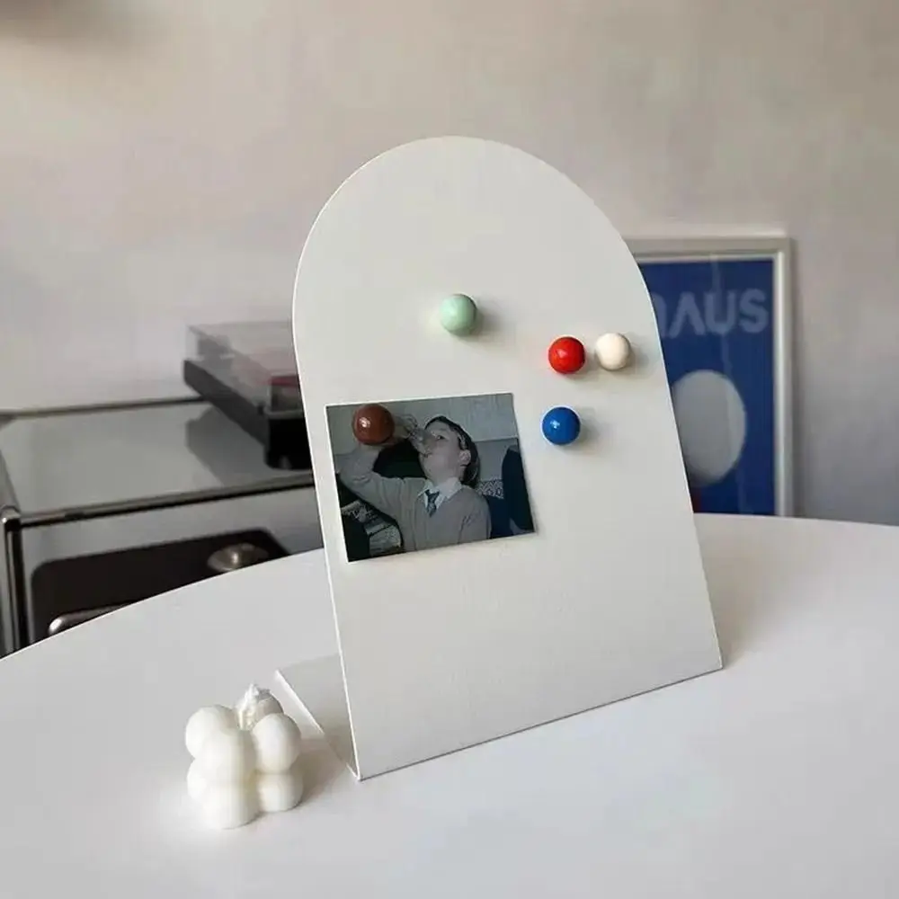 Papan Pesan Desktop Logam, Papan Pesan Berdiri, Ornamen, Papan Pesan Kapasitas Besar, Dekoratif Tulisan Tangan