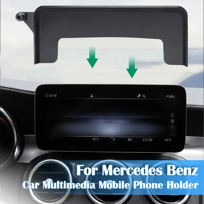 

Car Multimedia Mobile Phone Holder for Mercedes Benz C-Class GLC GLA V-Class EQE 2022 2023 Screen Fixed Base Navigation Bracket