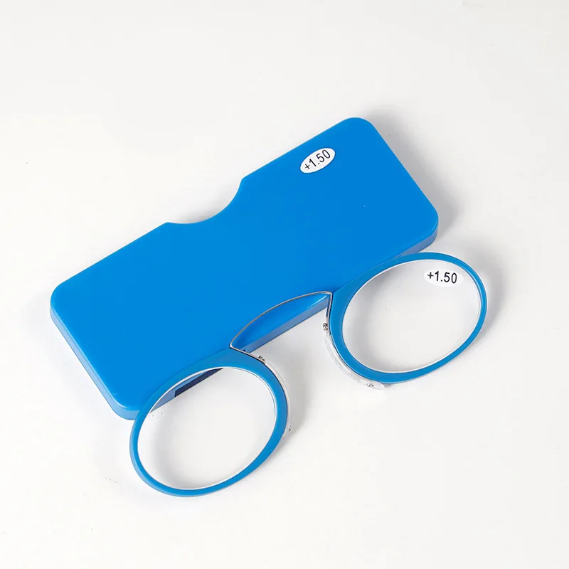 NONOR TR Clip Nose Bridge Mini-Lesebrille 1,0 bis 3,5 Tragbare Presbyopie-Brille mit Etui