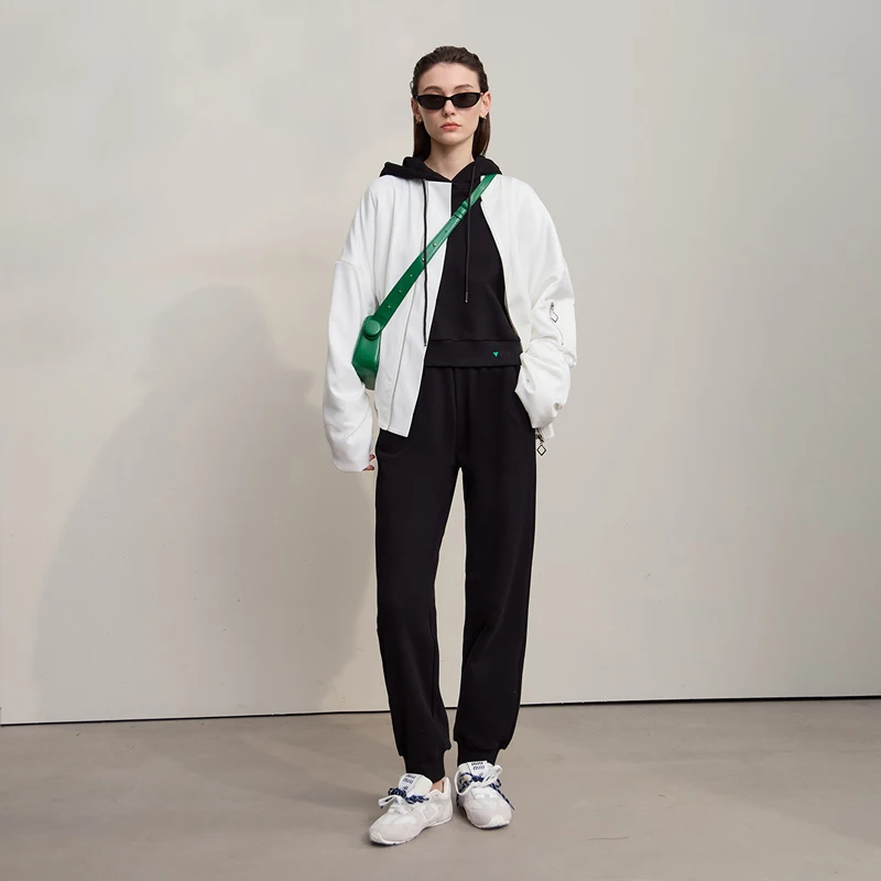 AMII pantalons pour femmes 2025 automne nouveau chaud décontracté polyvalent pantalon droit pour femme tricot coton sport dames vêtements12523056