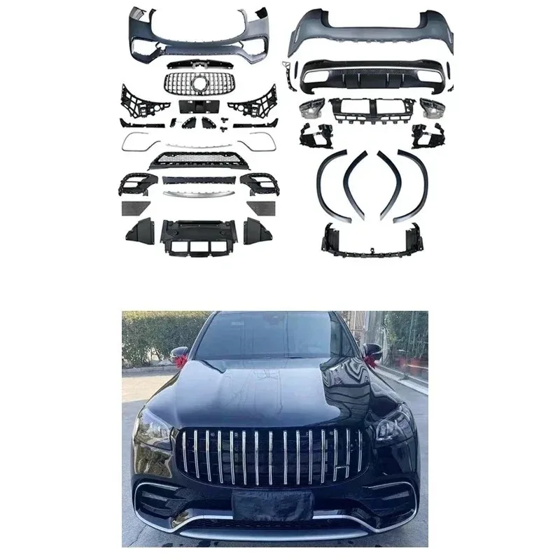 

quality Gls Normal Style Upgrade Gls 63 Car Front Rear Bumper grille Wheel Eyebrow Rear Lip Body Kit X167