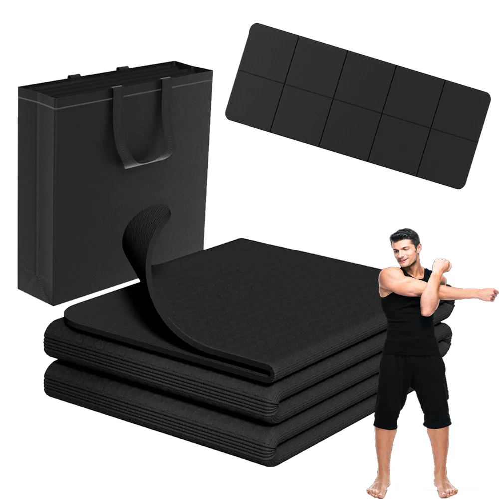 

Складываемый Коврик для йоги экологичный складной коврик из ТПЭ для путешествий, двусторонний нескользящий складной коврик для йоги, Пилата, тренировок