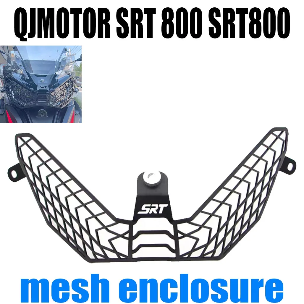 For QJMOTOR SRT 800 SRT800 headlight protection net refitted headlight protection explosion-proof net cover accessories.