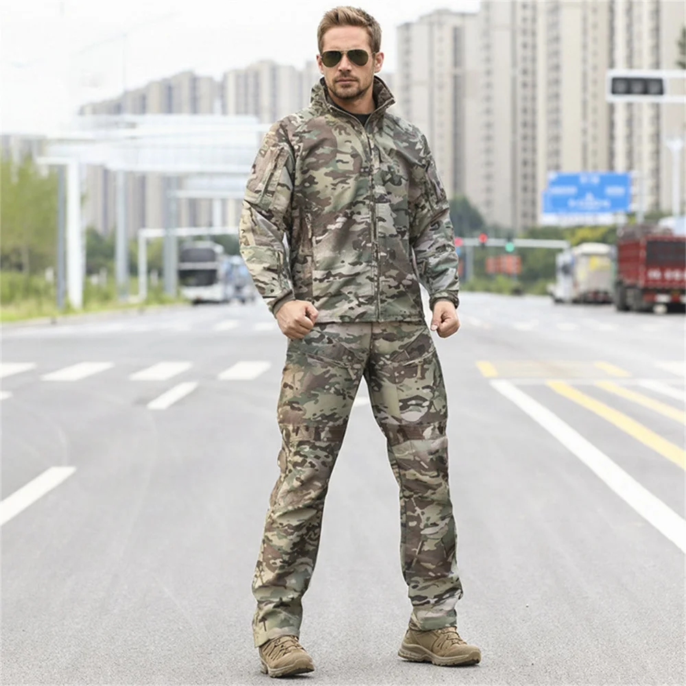 UF3.0 Camouflage Tactical Jacket and Pants Set Men's Outdoor Training Hunting Clothing Workwear Uniforms Spring and Autumn