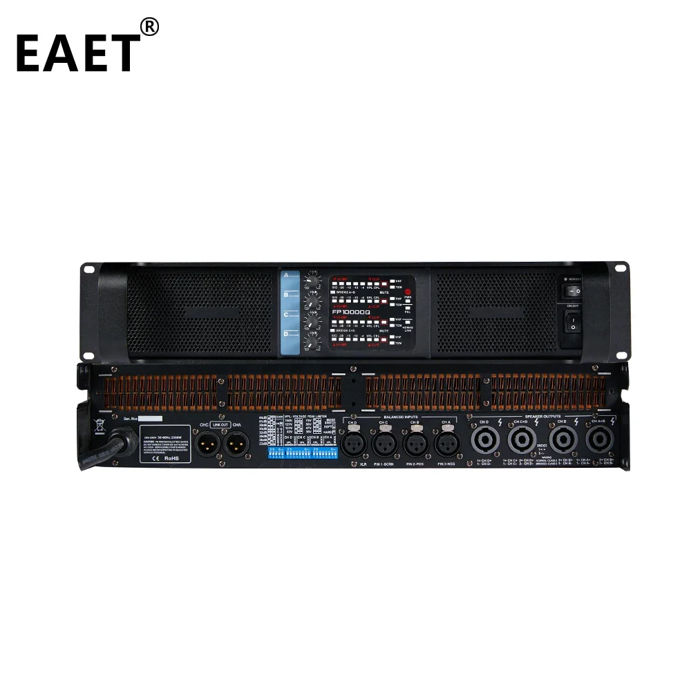 Gold Seller FP10000Q Low Price Power Amplifier 1350W * 4channel Class-TD 2U Speaker Amplifier for Gruppen FP10000Q Amplifica