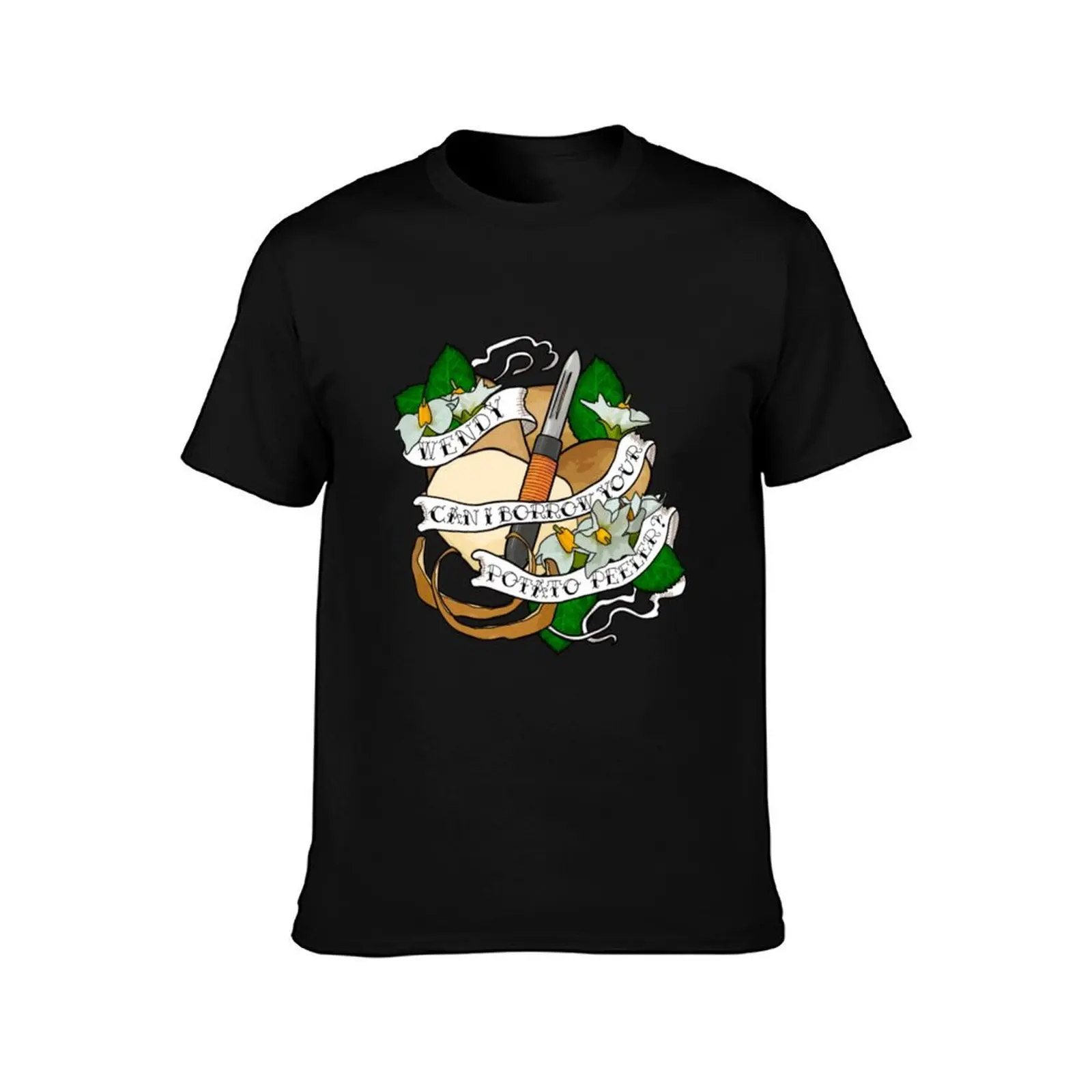 Wendy, can I borrow your potato peeler? T-Shirt Casual Light Summer Short Sleeve Top T-Shirt