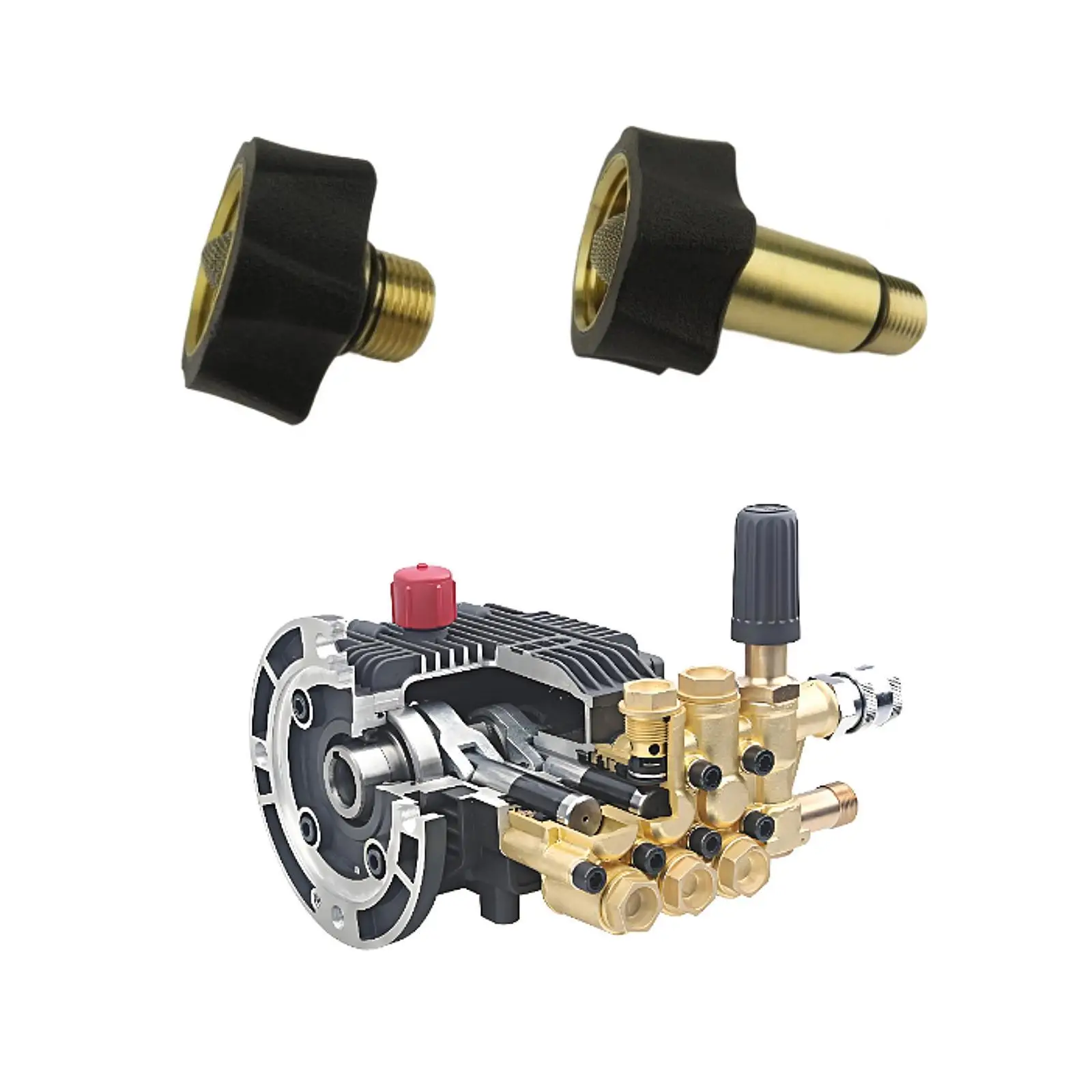 

Water supply connectors, pressure washer pump replacements, metal parts, robust