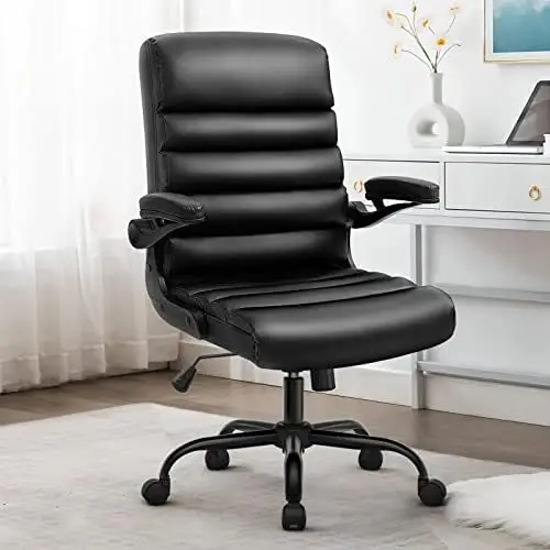 

Office Desk Chair High Back Office Chair JOMA Lumbar Support Desk Chairs with Wheels and Flip-up Armrest Adjustable Computer Cha