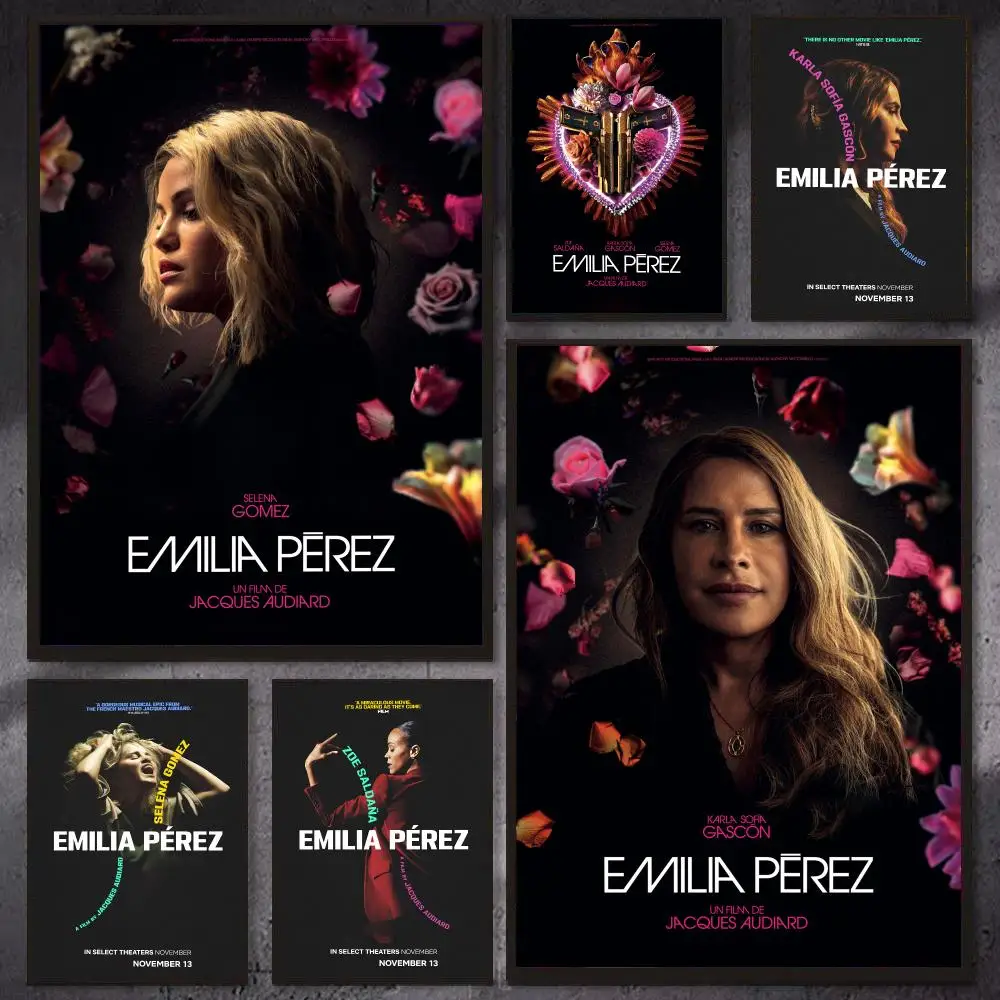 Movie E-Emilia Pérez Poster PP Wall Decor Posters Celebrity Art Prints Aesthetic Wall Art Bedroom Office Home Gift
