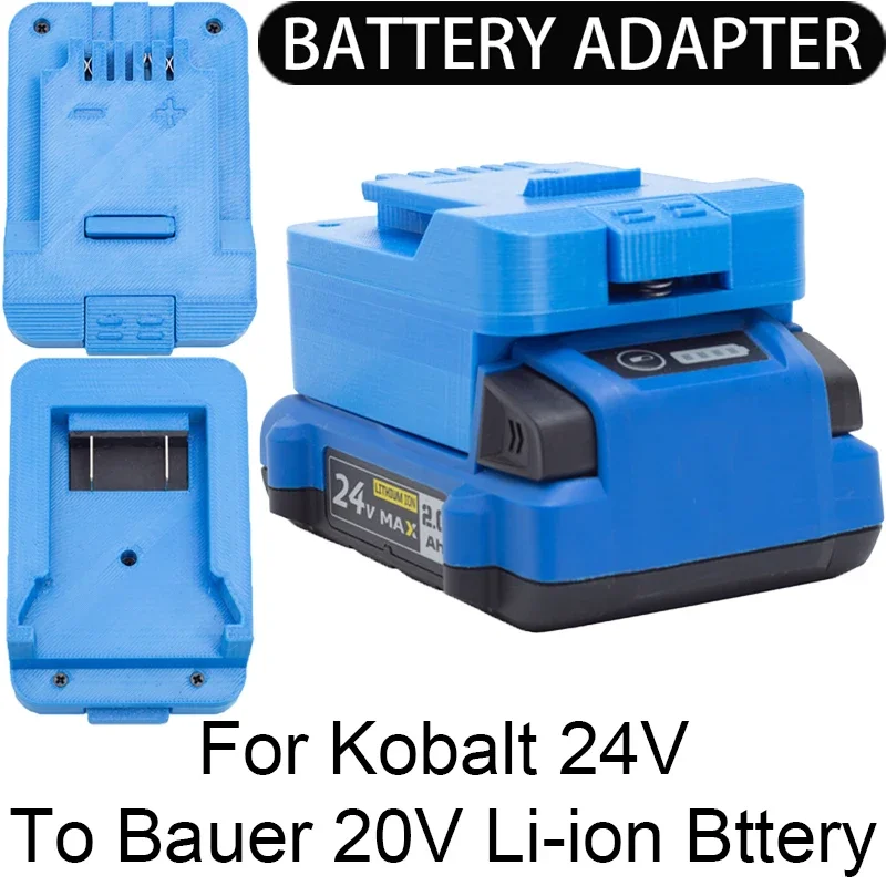 Adapter/Converter for Bauer 20V Li-Ion tools to Kobalt 24V Li-Ion Battery Adapter Power Tool Accessories