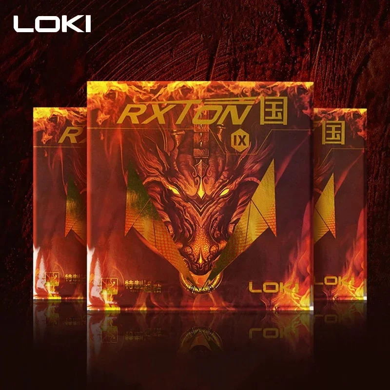 LOKI-RXTON 9-Tischtennis-Gummi, superklebriger Ping-Pong-Gummi mit Noppen, interne Energie, blauer Kuchenschwamm, schneller Angriff und Lichtbogen