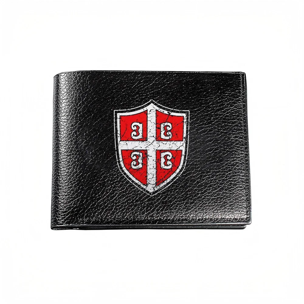 Shield Crest Design Men's Wallet Card Holder Casual Business Fashion Print Style Accessory