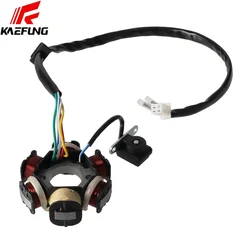6 Pole Coil 5 Wires Half Wave Ignition Magneto Stator Replacement for GY6 50cc-125cc Engine ATV Quads Bike Scooter Quad Go Kart