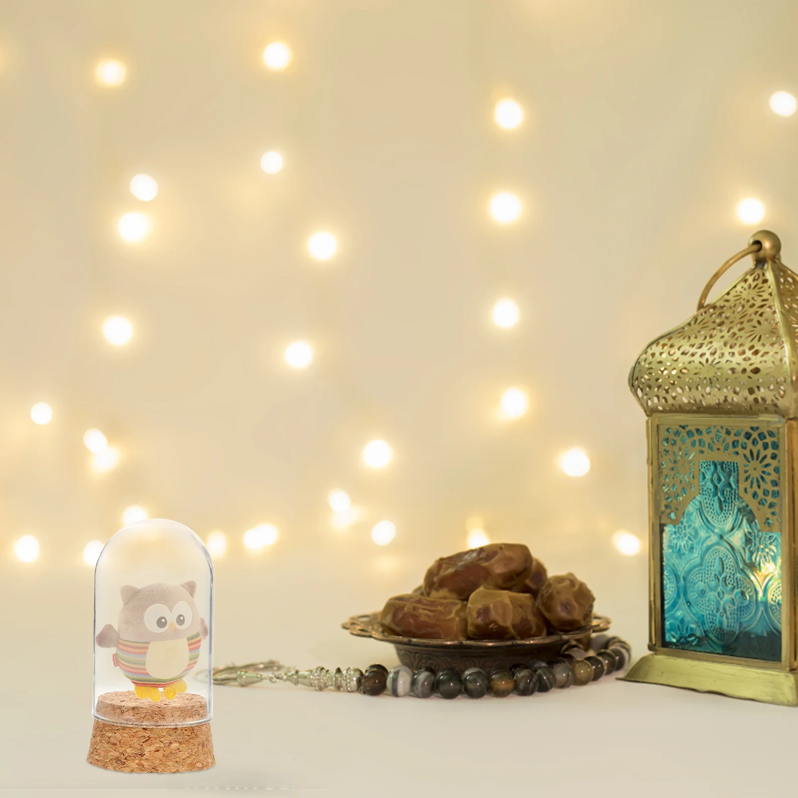 

Glass Display Dome Transparent Protection Case with Wooden Base Countertop Display Box for Collectibles Artificial Plants Craft