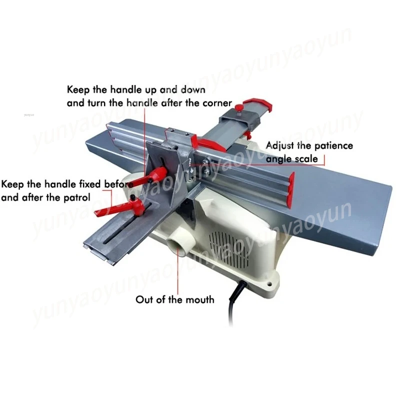 

Household Desktop Woodworking Planer Machine Multi-functional Electric Planer Wood Planing Machine 220V 1PC