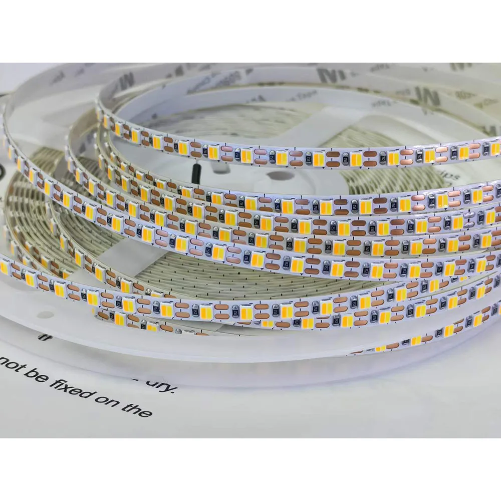 10M 2835 CCT LED Strip DC24V 120/180LEDs/M Flexible Dimmable Lights WW CW 2 IN 1 Dual White Temperature Adjustable LED Tape