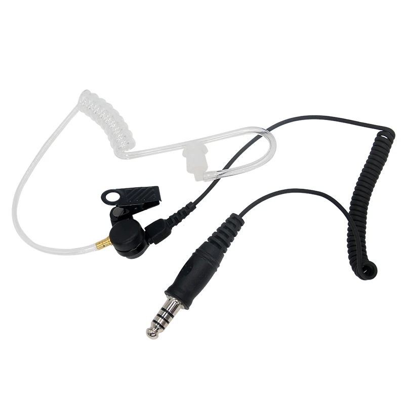 Air Tube 7.1mm U174 Plug Listen-only Tactical Earpiece headset without Microphone For Civilian Z-TAC/U94 PTT/TCI/Peltor PTT