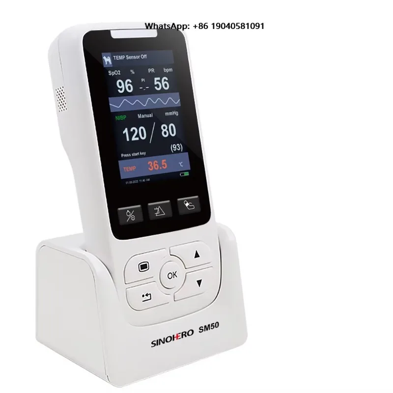 Sinohero SM50 Veterinary Portable Pulse Oximeter SPO2 Saturation NIBP TEMP Handheld CE Certified for Cats