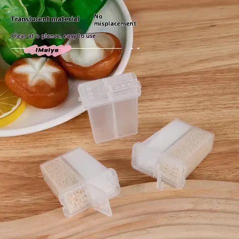 2 In 1 Multi-Purpose Camping Seasoning Shaker With Lid 2-Compartment Salt Pepper Spice Jar For Outdoor BBQ Cooking Storage Box