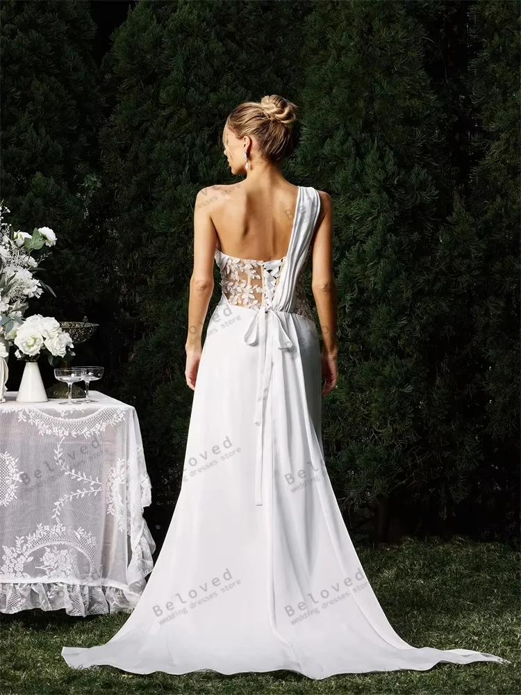 Vintage Brautkleider, bezaubernde Brautkleider, Spitzenapplikationen, ärmellos, rückenfrei, Roben, klassisch, Vestidos de Novia, individuell gestaltet