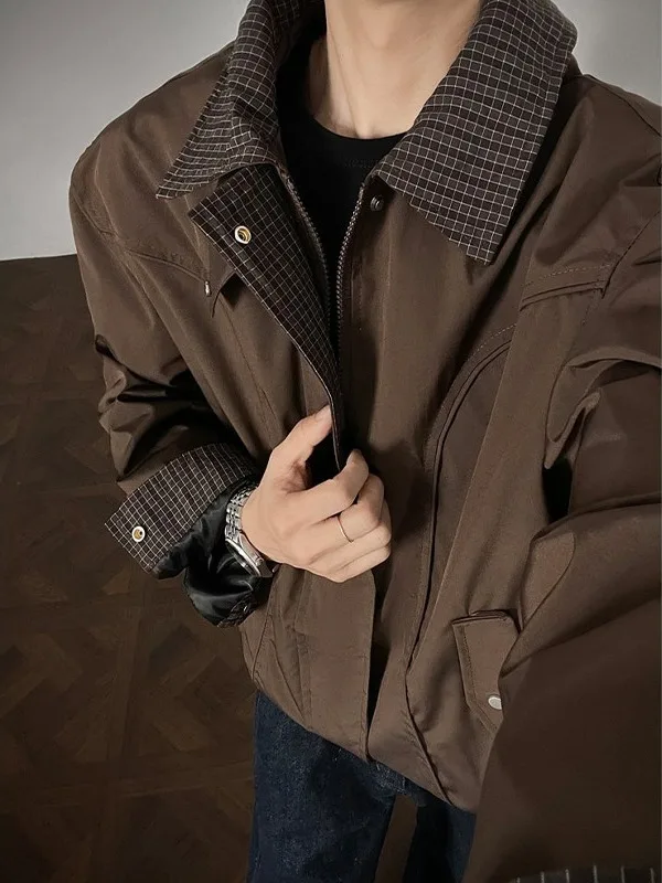 

Мужская куртка Cleanfit American Sle Casual: новая весенне-осенняя модель в стиле ретро, свободный крой, верхняя одежда для работы, на молнии