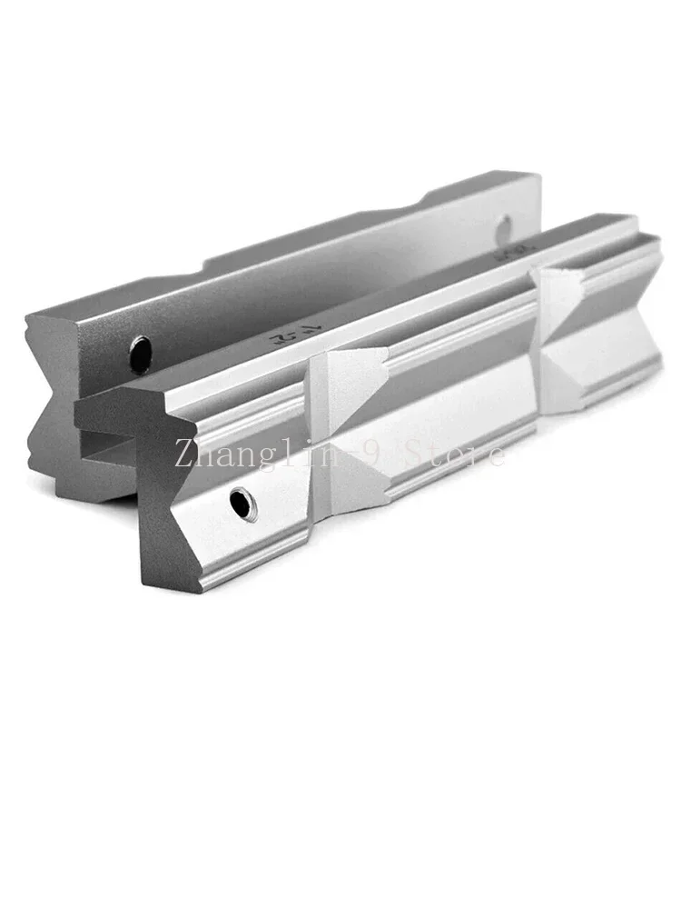 CNC Milling Steel Vise Hard Jaw Fixture V-Type Jaw Aluminum Alloy 4